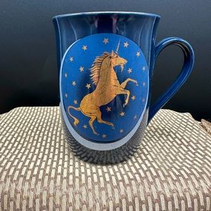 OTAGIRI Japan Blue Gold Vintage Unicorn Coffee Mug